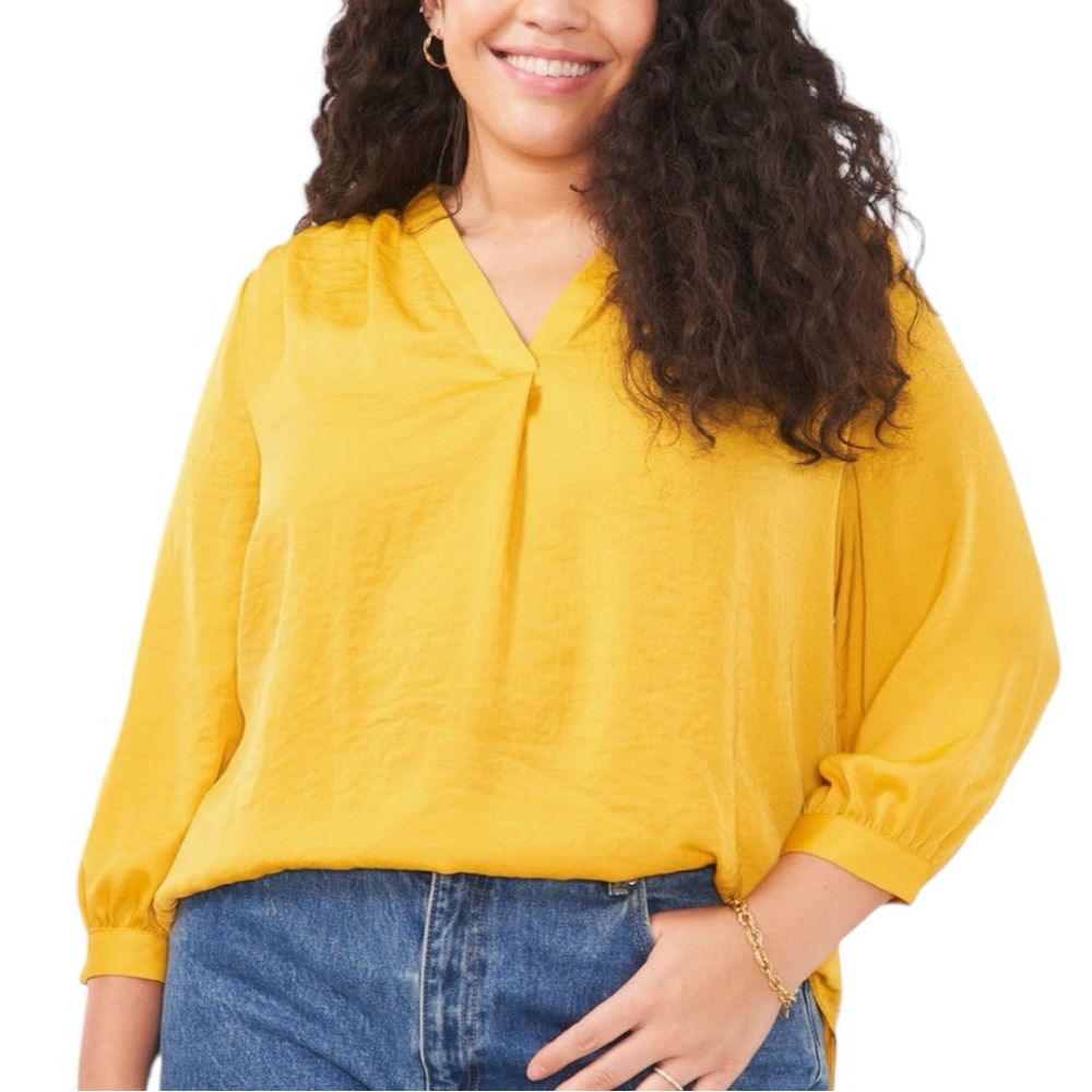 Vince Camuto Rumple Satin Blouse